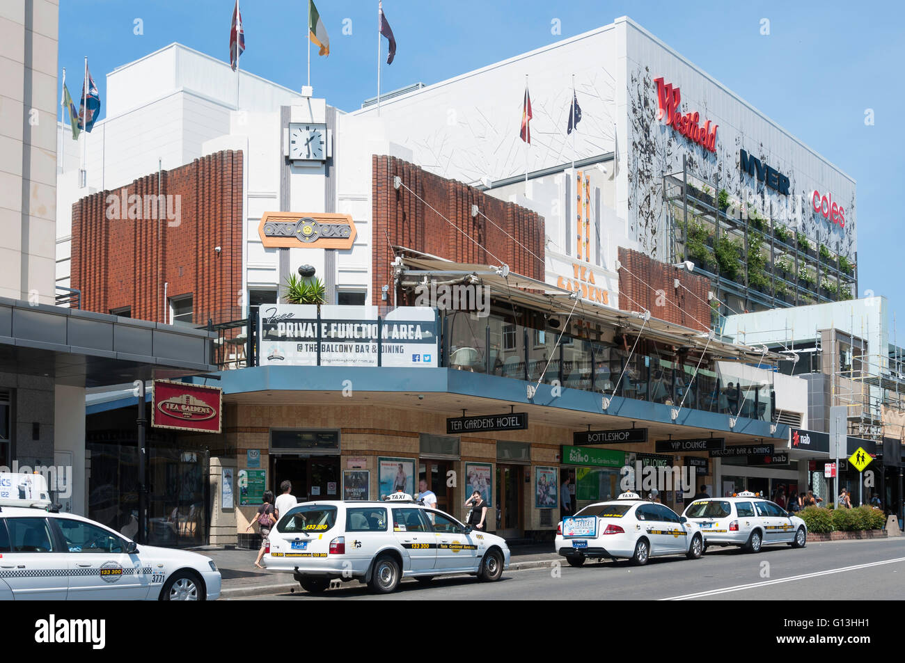 Art Deco Tee Gärten Hotel, Bronte Straße, Bondi Junction, Sydney, New South Wales, Australien Stockfoto