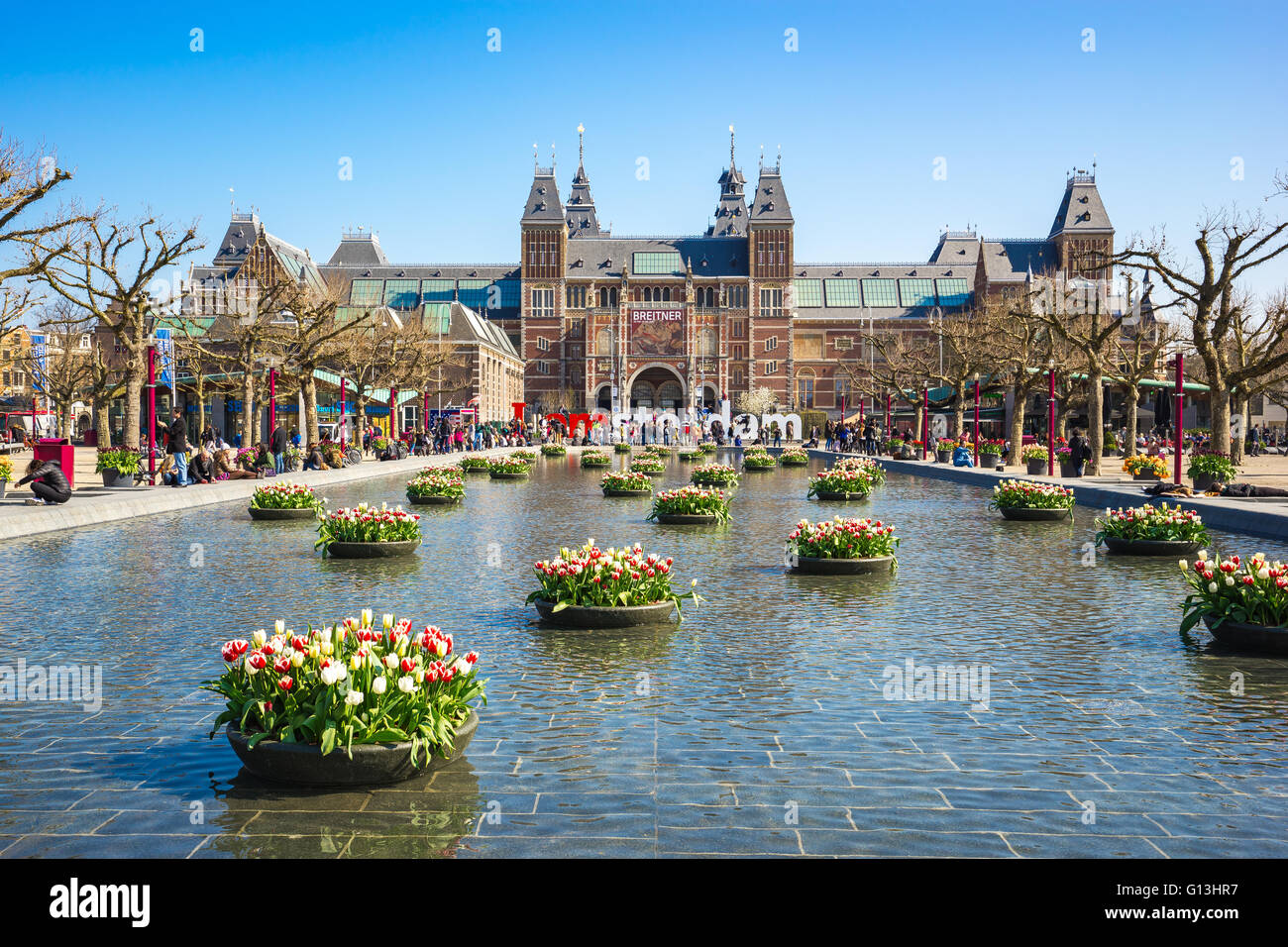 Amsterdam, Niederlande - 12. April 2016: Das Rijksmuseum ist ein niederländischen nationalen Museum für Kunst und Geschichte in Amsterdam. Stockfoto