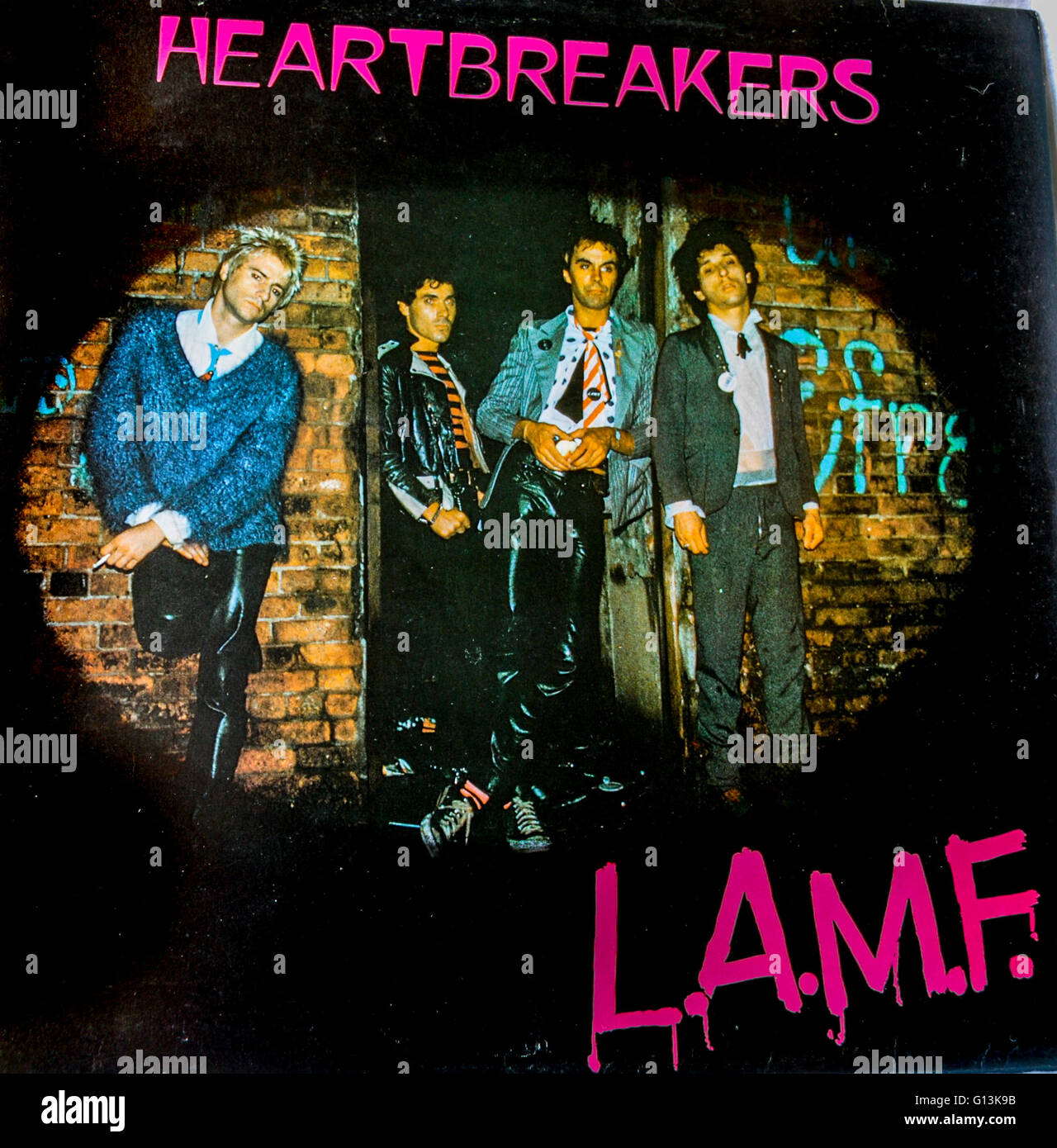 Classic Rock Album Cover, Artwork (Vinyl) The Heartbreakers L.A.M.F. (Punk Rock) (Vorderseite) Vintage Cover Fotos, Rock Musik 1970er Jahre, Musiksammlungen Stockfoto