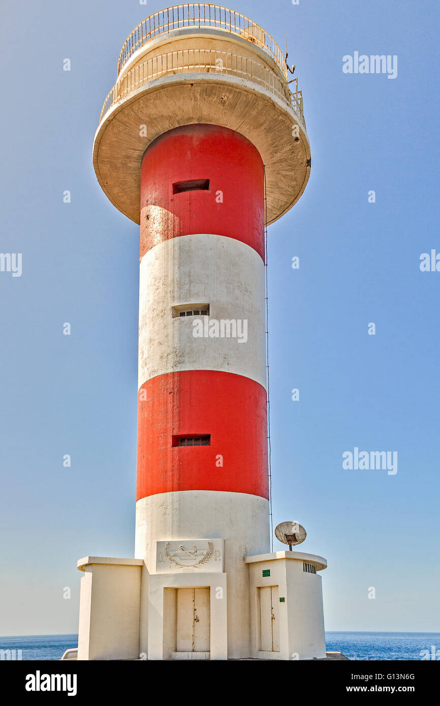 Moderner Leuchtturm in El Faro La Palma Spanien Stockfoto