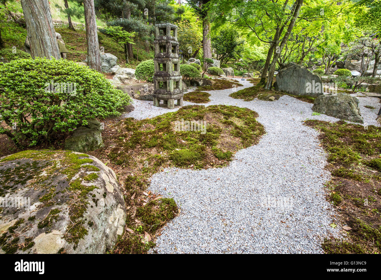 Doukutsu Kannon Tokumei-En Zen-Garten Stockfoto
