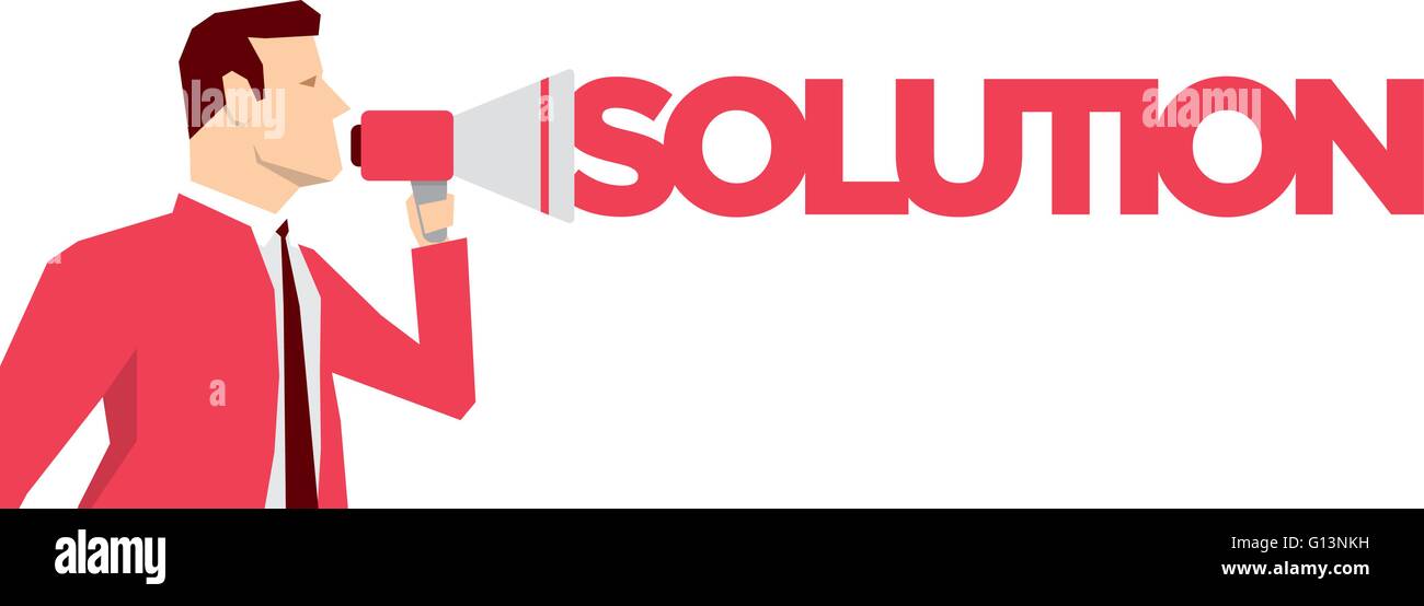 Roten Anzug Geschäftsmann. Vektor-Illustration Konzept. Stock Vektor