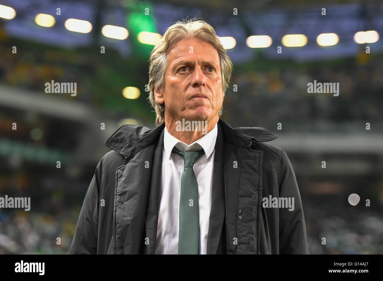 Portugal, Lissabon, kann 07,2016 - Sport-V. SETÚBAL - Jorge Jesus, Sporting-Trainer während der portugiesischen Fußball-Liga-match zwischen Sporting und V. Setúbal in Lissabon, Portugal. Foto: Bruno de Carvalho/ImagesPic Stockfoto