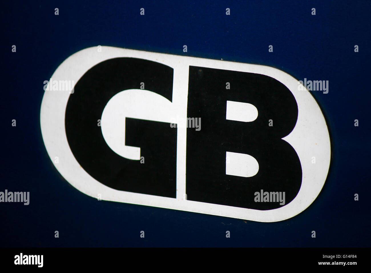 Das Logo der Marke "GB", Berlin. Stockfoto