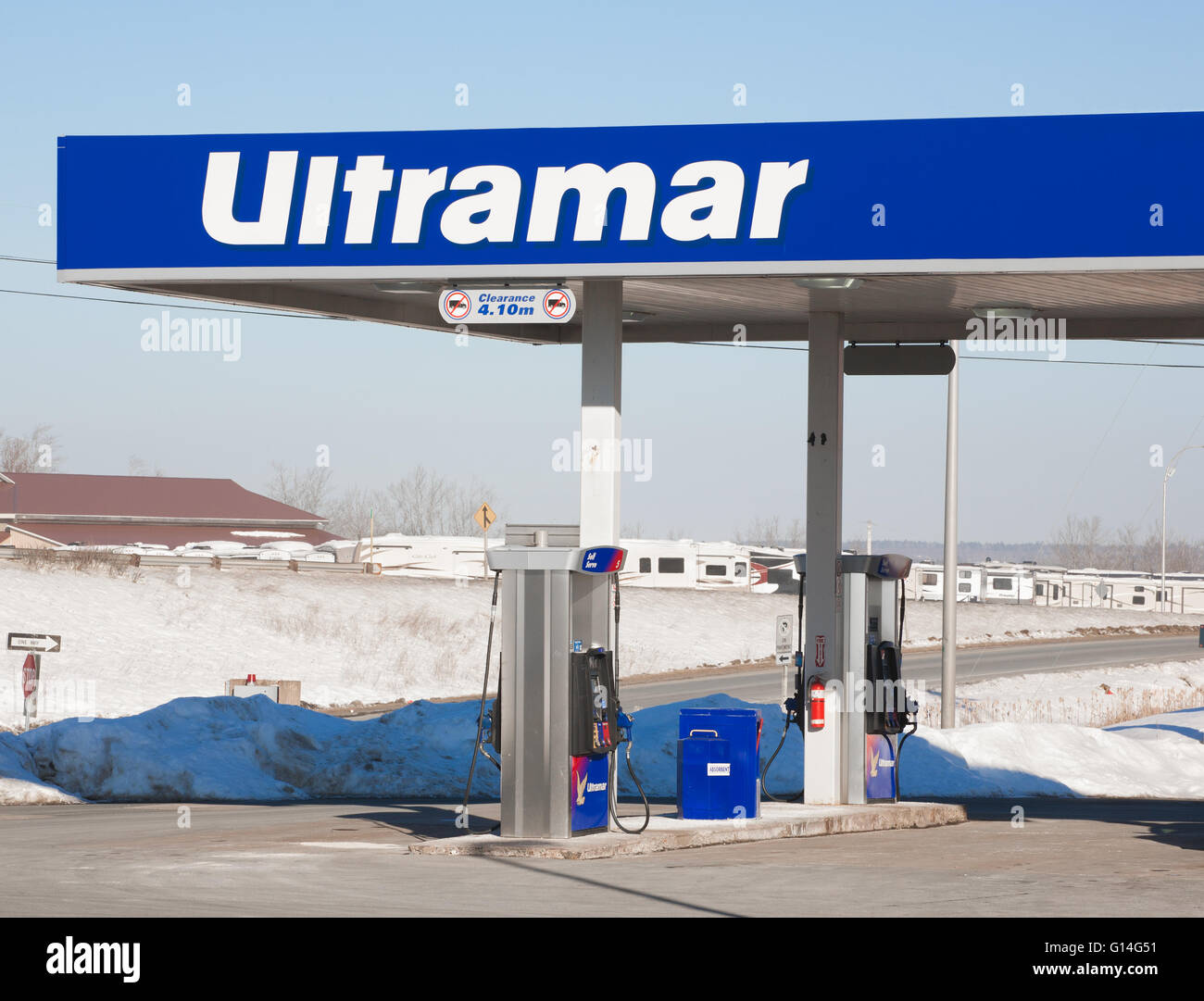 STEWIACKE, Kanada - 7. Januar 2016: Ultramar ist ein Ost-Kanada-Brennstoff-Händler. Stockfoto
