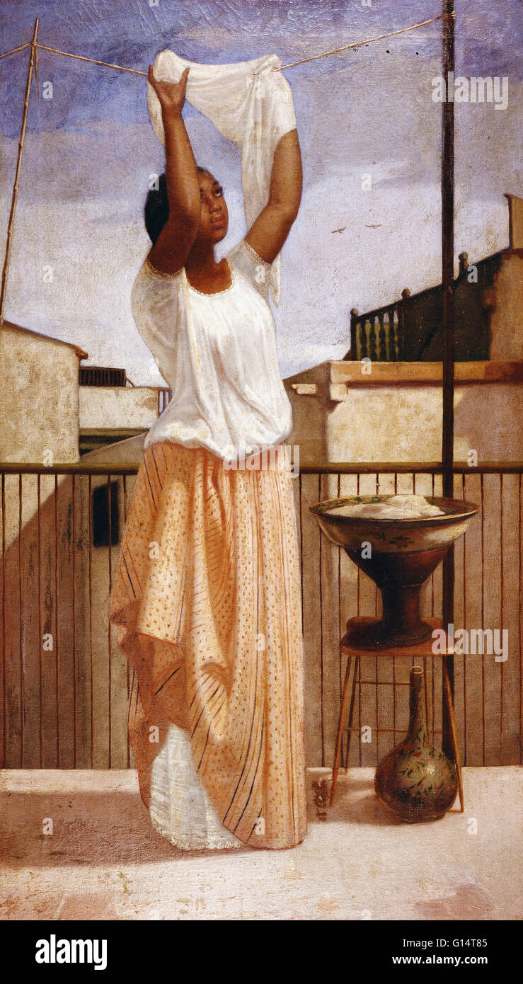 Francisco Laso - die Waschfrau - Museo de Arte de Lima Stockfoto