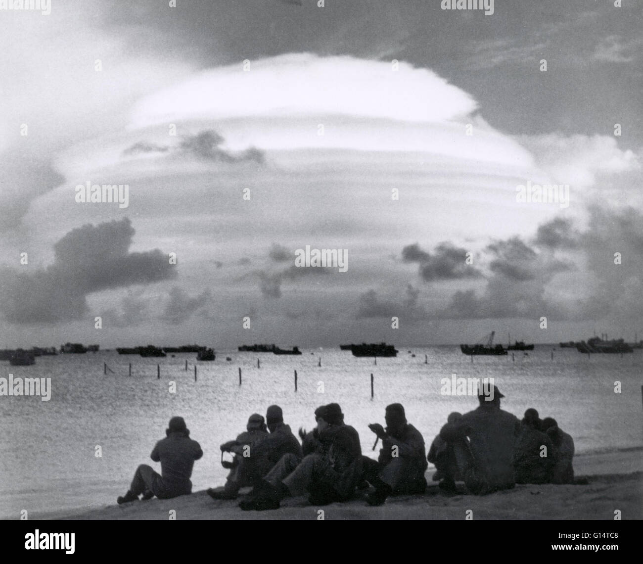 Operation Hardtack war ich eine Serie von 35 Atomtests durchgeführt durch die Vereinigten Staaten im Jahr 1958 in Pacific Proving Grounds. Im Jahr 1958 ging das Wettrüsten voran, mit der gewaltigen Waffen Produktionsinfrastruktur und beide Waffen Labs Betrieb bei voller Stockfoto