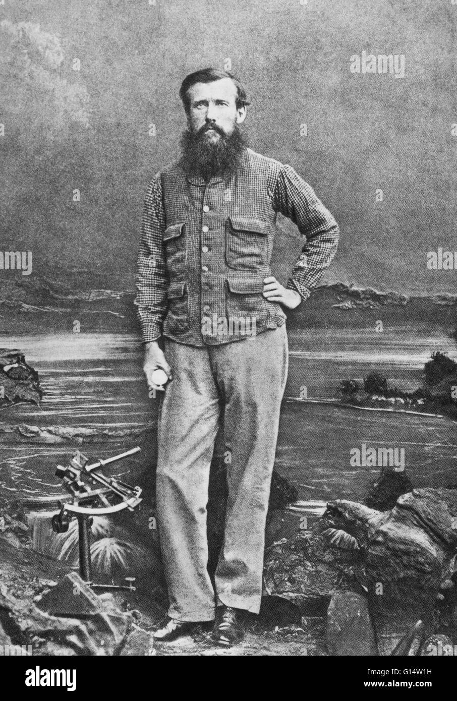 John Hanning Speke (1827-1864) war ein Offizier in der britischen indischen Armee, die aus drei Entdeckungsreisen nach Afrika und wer ist die meisten im Zusammenhang mit der Suche nach der Quelle des Nils und die Entdeckung und Benennung des Victoria-Sees. Stockfoto