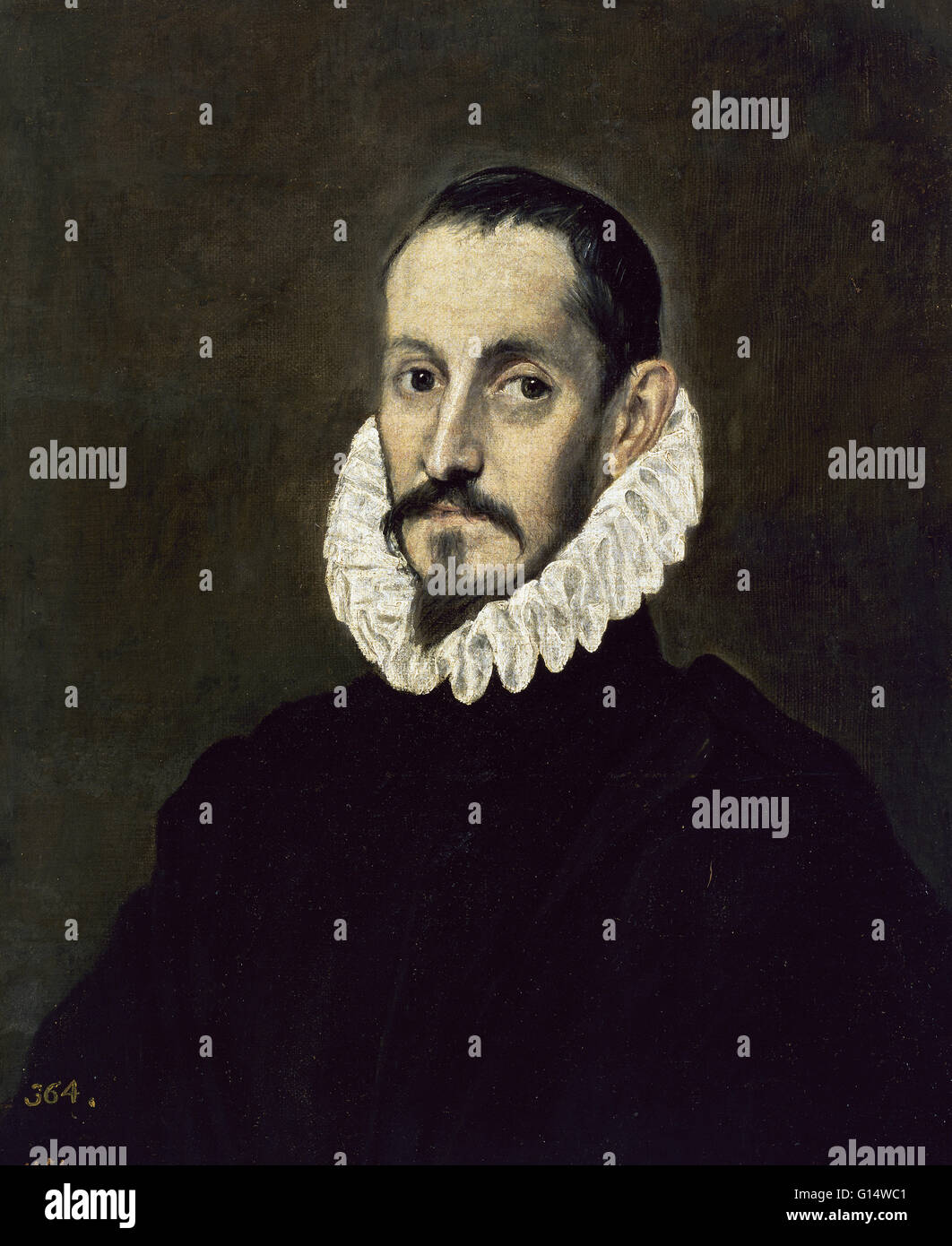 El Greco (1541-1614). Kretischen Maler. Porträt eines Herrn, ca. 1586. Prado-Museum. Madrid. Spanien. Stockfoto