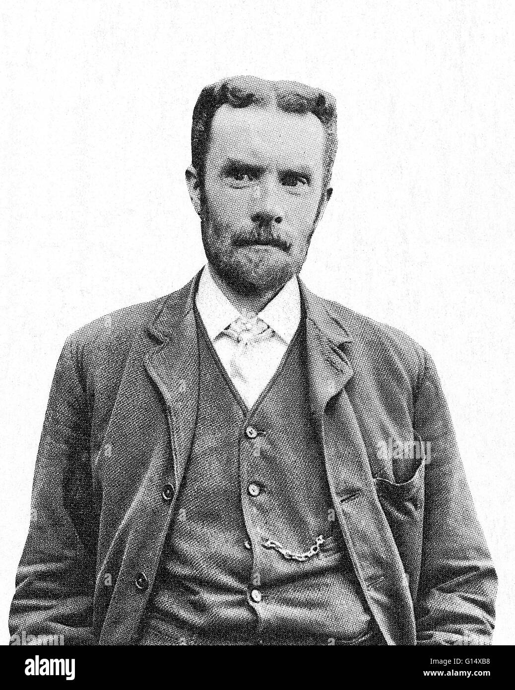 Oliver Heaviside (18. Mai 1850 - 3. Februar 1925) war ein Autodidakt englische Elektro-Ingenieur, Mathematiker und Physiker, komplexe Zahlen für die Untersuchung von elektrischen Schaltungen angepasst, mathematische Techniken zur Lösung der Diskrepanz erfunden Stockfoto