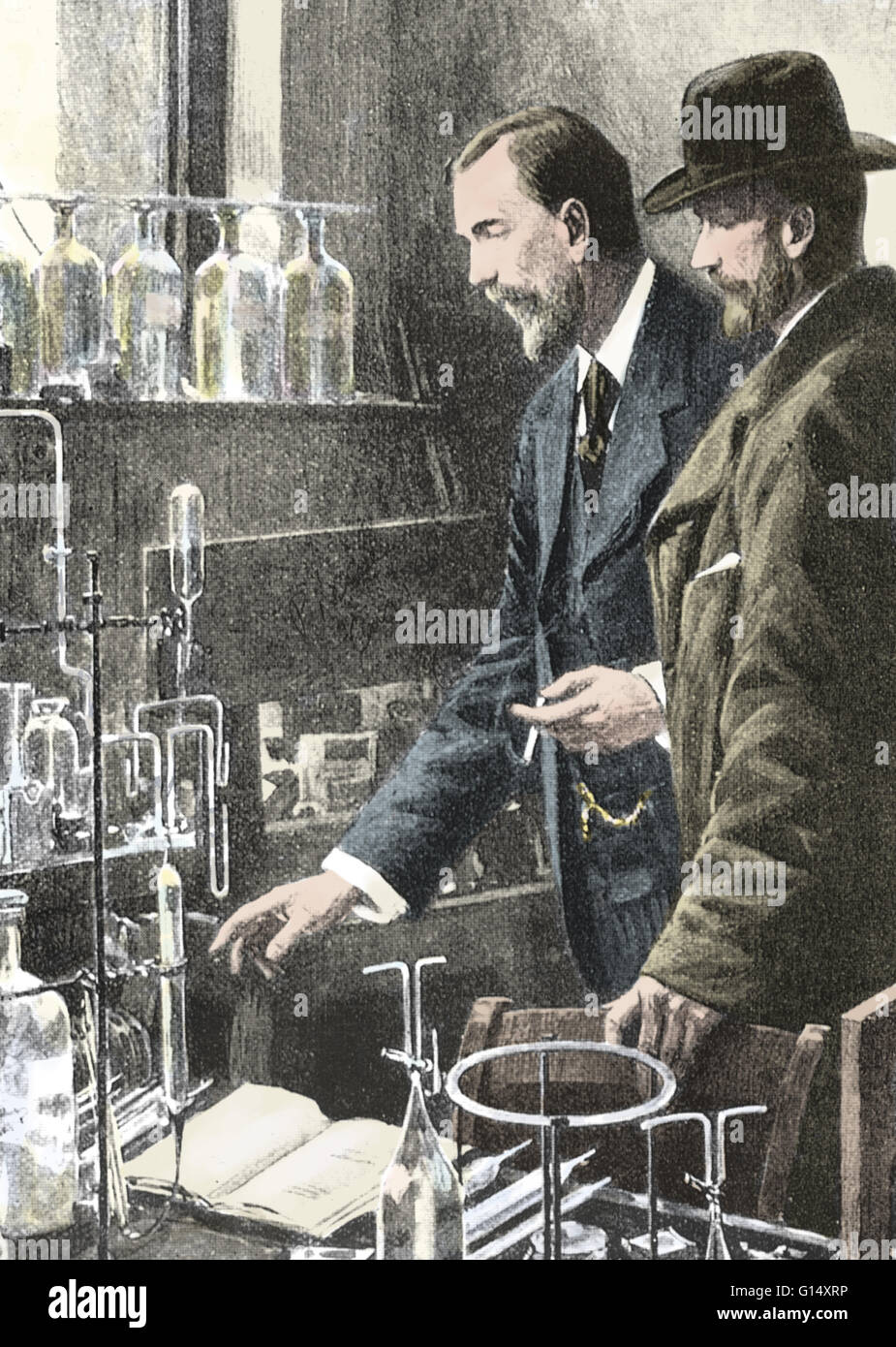 Pierre Curie (1859-1906) war ein französischer Physiker, ein Pionier in der Kristallographie, Magnetismus, Piezoelektrizität und Radioaktivität und Nobelpreisträger. 1903 erhielt er den Nobelpreis in Physik mit seiner Frau Marie Salomea Sklodowska-Curie und Henri Becqu Stockfoto