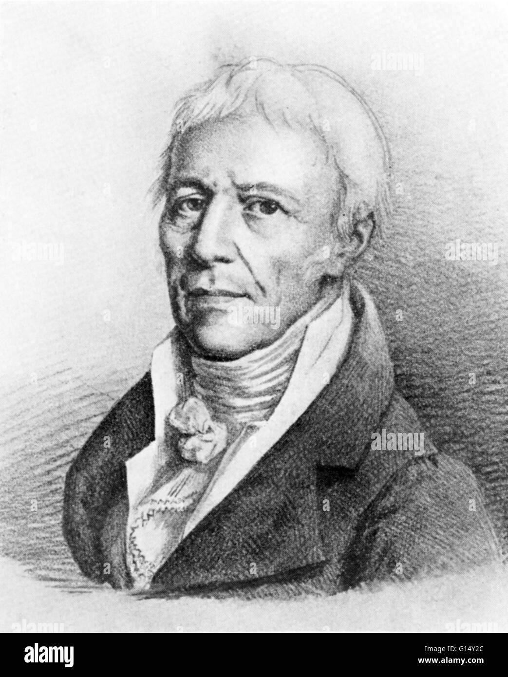 Jean-Baptiste Pierre Antoine de Monet, Chevalier De La Marck (1. August 1744-18 Dezember 1829), oft einfach als Lamarck, bekannt war ein französischer Naturforscher. Er war ein Soldat, Biologe, akademischen und einem frühen Verfechter der Idee, dass Evolution aufgetreten und Stockfoto