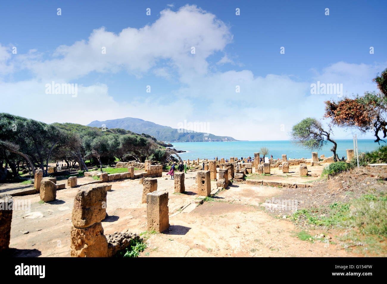 Ruinen von Guelma (Tipaza) der antiken Stadt war eine Colonia in römische Provinz Mauretania Caesariensis befindet sich im zentralen Küsten Algerien Stockfoto