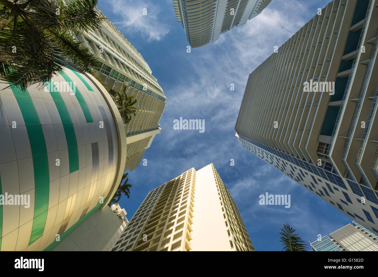 LUXUS HOCHHAUS WOLKENKRATZER DOWNTOWN MIAMI FLORIDA USA Stockfoto