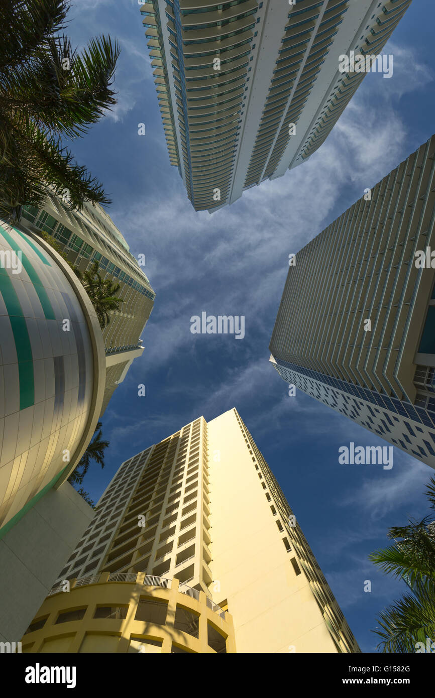 LUXUS HOCHHAUS WOLKENKRATZER DOWNTOWN MIAMI FLORIDA USA Stockfoto