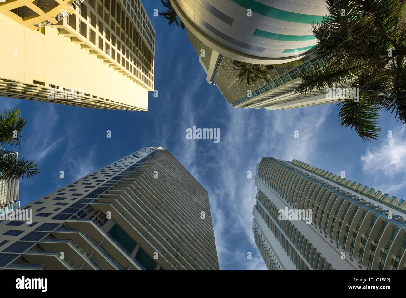 LUXUS HOCHHAUS WOLKENKRATZER DOWNTOWN MIAMI FLORIDA USA Stockfoto