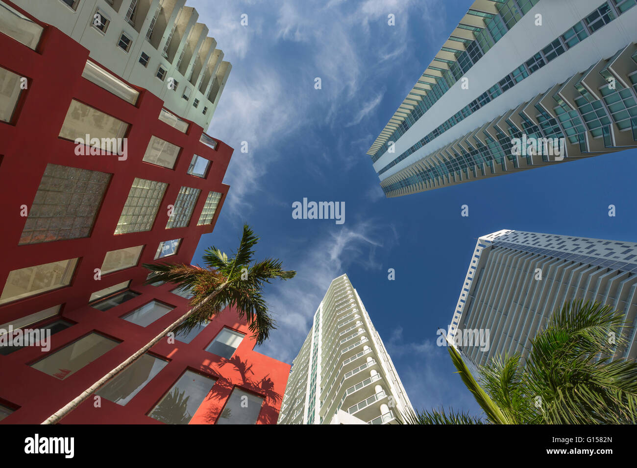 LUXUS HOCHHAUS WOLKENKRATZER DOWNTOWN MIAMI FLORIDA USA Stockfoto