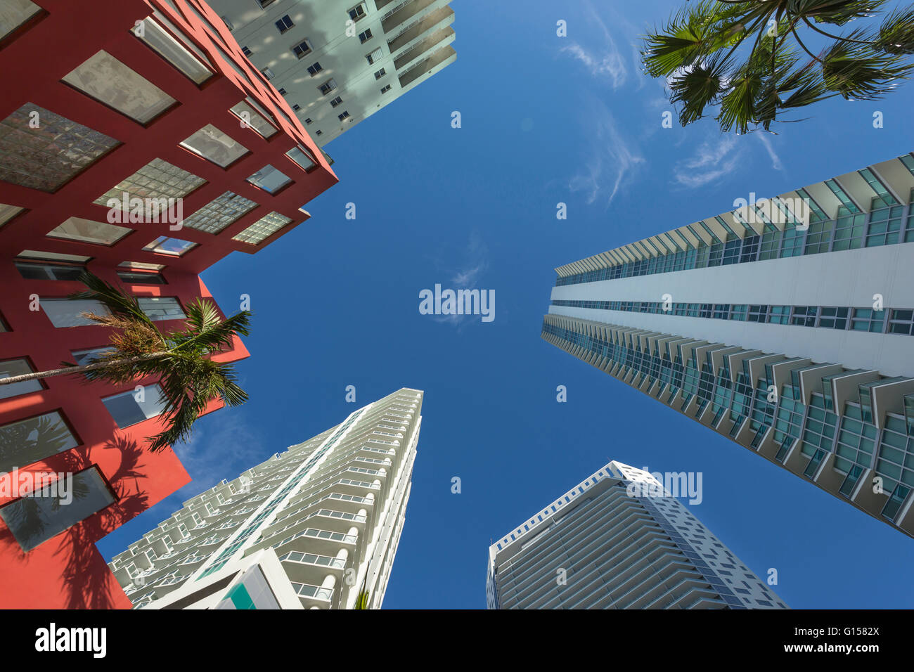 LUXUS HOCHHAUS WOLKENKRATZER DOWNTOWN MIAMI FLORIDA USA Stockfoto