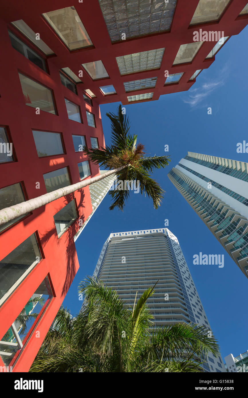 LUXUS HOCHHAUS WOLKENKRATZER DOWNTOWN MIAMI FLORIDA USA Stockfoto