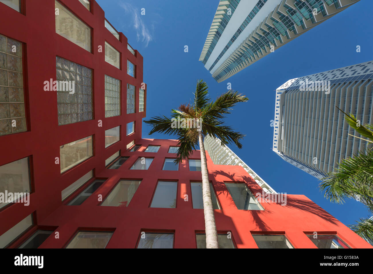 LUXUS HOCHHAUS WOLKENKRATZER DOWNTOWN MIAMI FLORIDA USA Stockfoto
