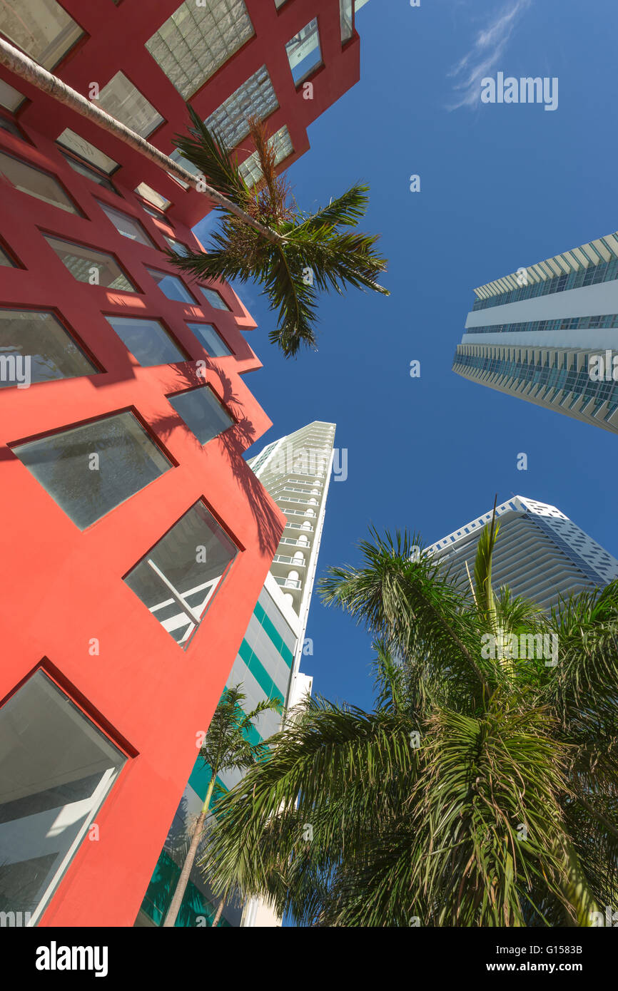 LUXUS HOCHHAUS WOLKENKRATZER DOWNTOWN MIAMI FLORIDA USA Stockfoto