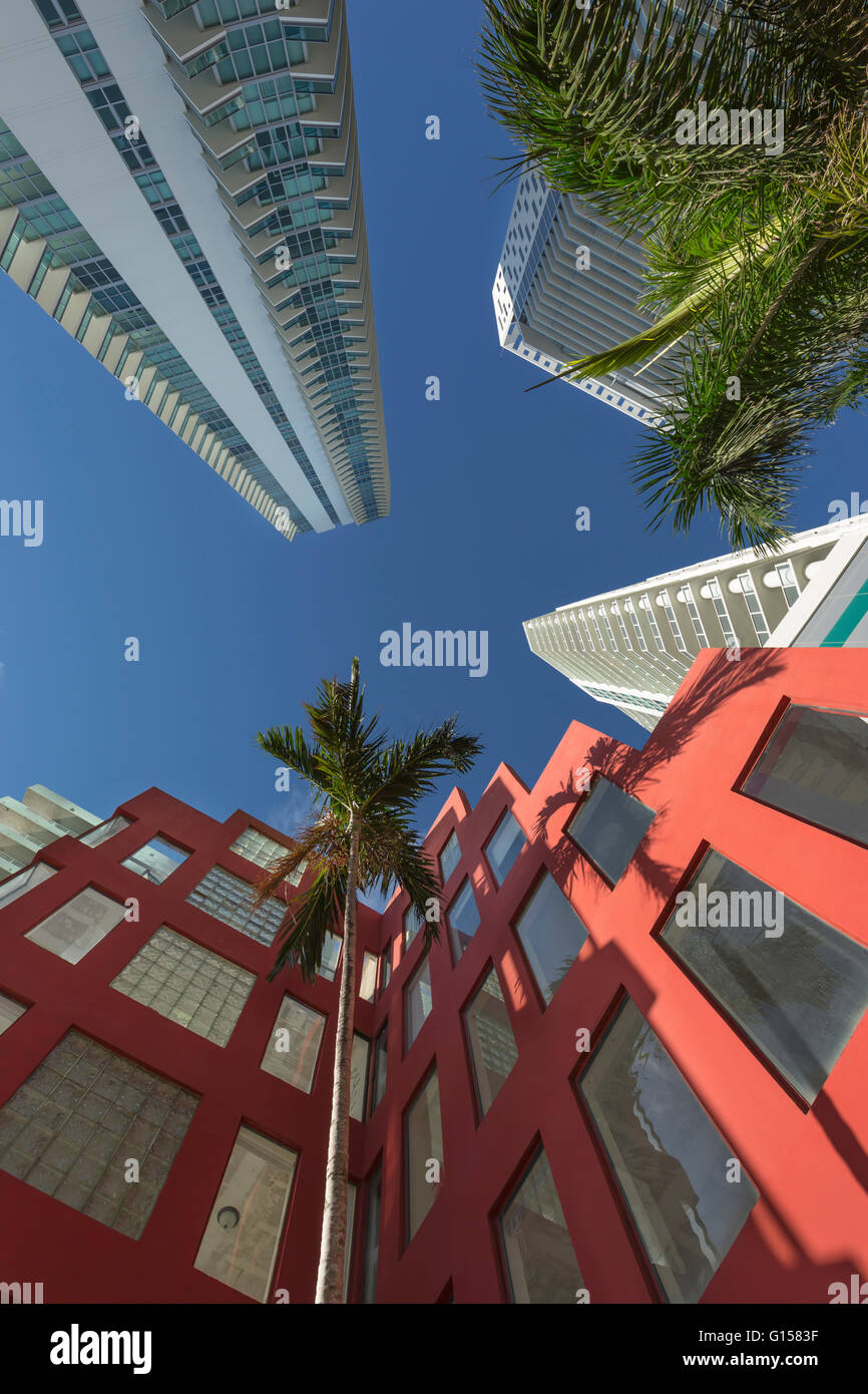 LUXUS HOCHHAUS WOLKENKRATZER DOWNTOWN MIAMI FLORIDA USA Stockfoto