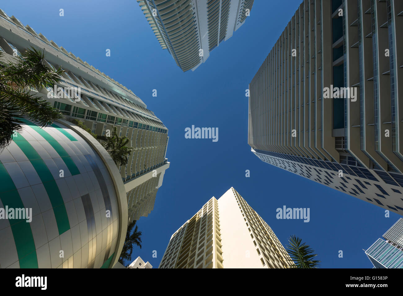 LUXUS HOCHHAUS WOLKENKRATZER DOWNTOWN MIAMI FLORIDA USA Stockfoto