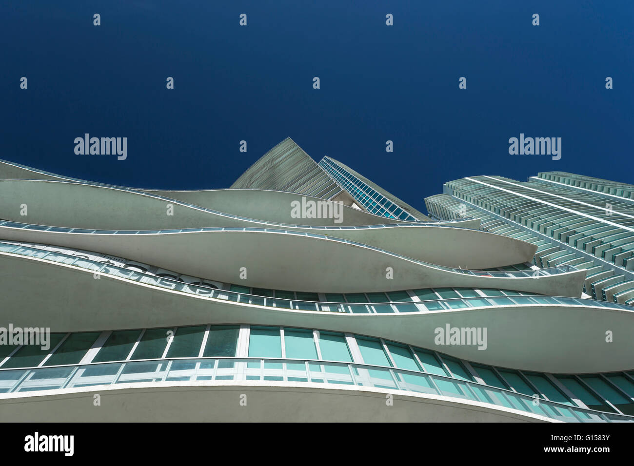 LUXUS HOCHHAUS MEHRFAMILIENHÄUSER DOWNTOWN MIAMI FLORIDA USA Stockfoto