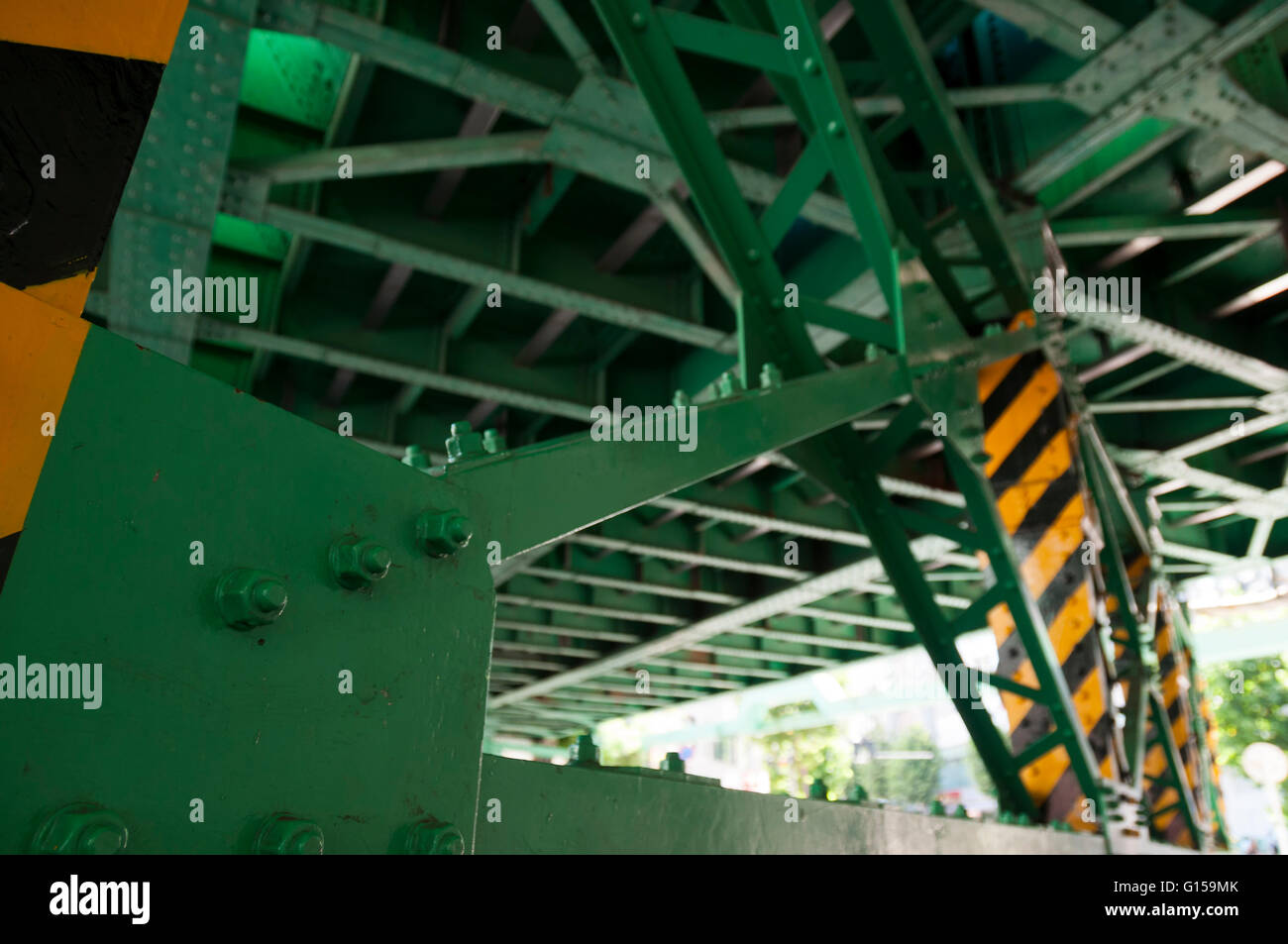 Metallbrücke industriellen Hintergrundbild Stockfoto