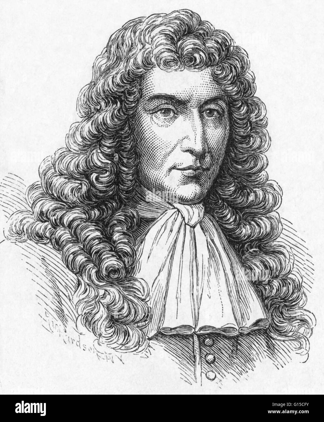 Denis Papin (22. August 1647 - 1712) war ein französischer Physiker, Mathematiker und Erfinder. Er besuchte London im Jahre 1675, und arbeitete mit Robert Boyle von 1676 bis 1679, Rechenschaft über seine Arbeit in Fortsetzung der neuen Experimenten (1680) zu veröffentlichen. Während t Stockfoto