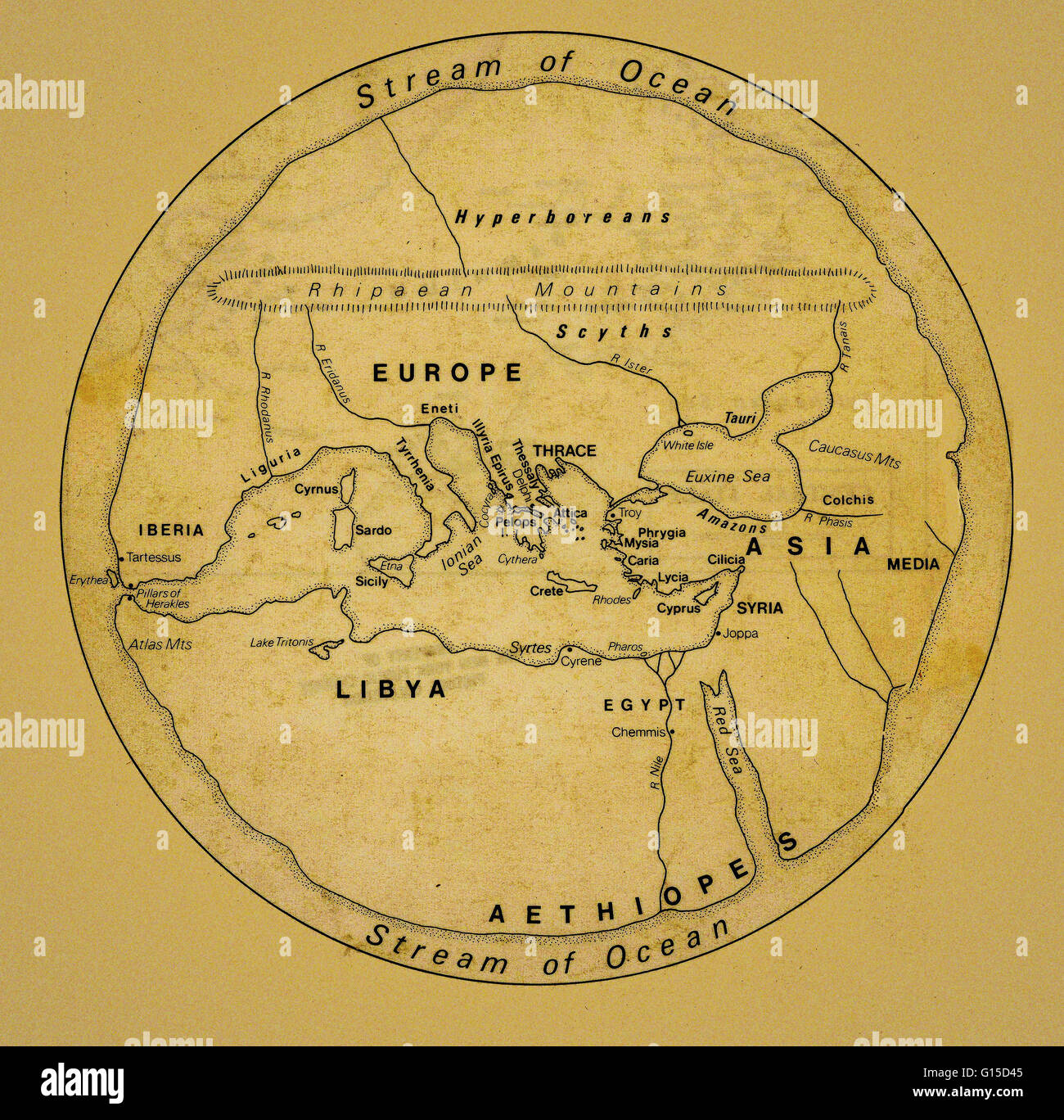 Alte Karte Von Europa Nordafrika Und Dem Nahen Osten Stockfotografie Alamy