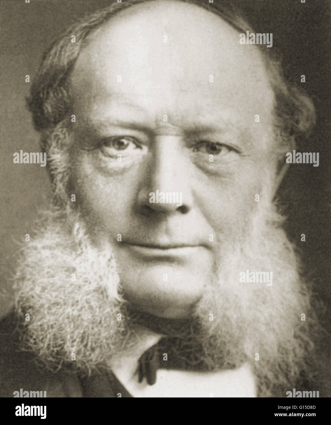 Charles William Siemens (4. April 1823 - 19. November 1883) war ein deutschstämmiger Ingenieur, die meiste Zeit seines Lebens arbeitete in Großbritannien und wurde später ein britischer Staatsbürger. Regenerative-Ofen ist seine größte einzelne Erfindung mit dem Siemens-Martin-Verfahren Stockfoto