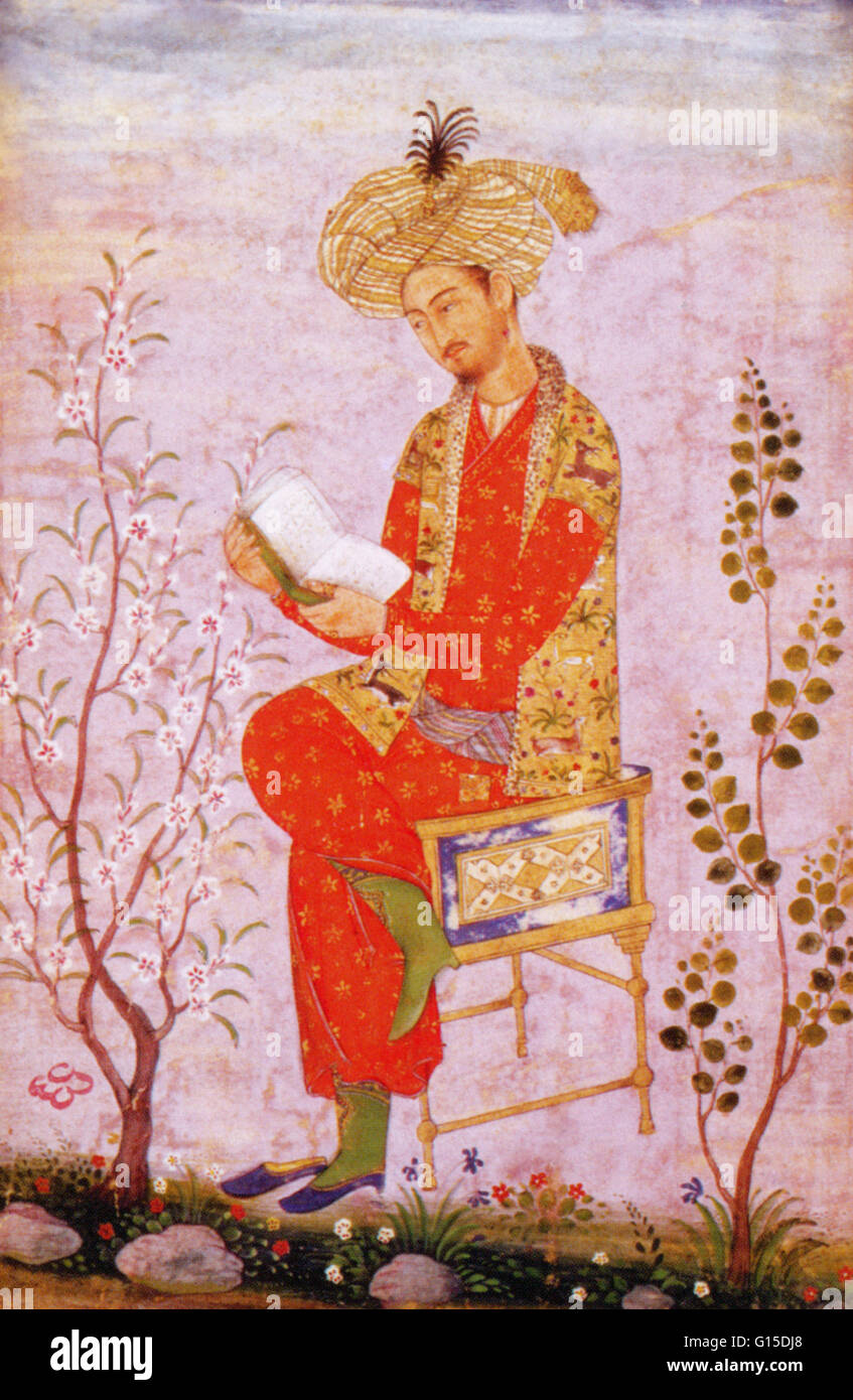 Timur (1336-1405), historisch bekannt als Tamerlane war ein Türke, der West-, Süd- und Zentralasien und Gründer der Timuriden-Dynastie erobert. Timur vorgestellt, die Wiederherstellung des mongolischen Reiches von Dschingis Khan. Er war auch ein frommer Muslim und Eigenkompositionen Stockfoto