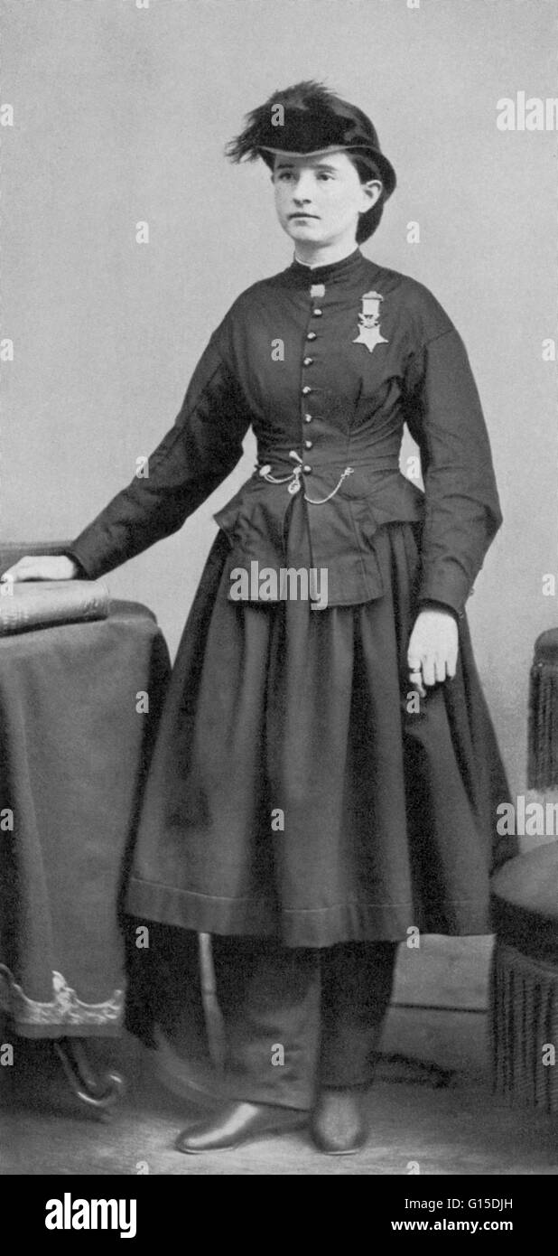 Mary Edwards Walker (26. November 1832 - 21. Februar 1919) war eine amerikanische Feministin, Abolitionist, prohibitionistischen, angeblichen Spion, Kriegsgefangene und Chirurg. Vor dem amerikanischen Bürgerkrieg, die sie verdient ihr Medizinstudium, verheiratet und begann eine medizinische Praxis Stockfoto