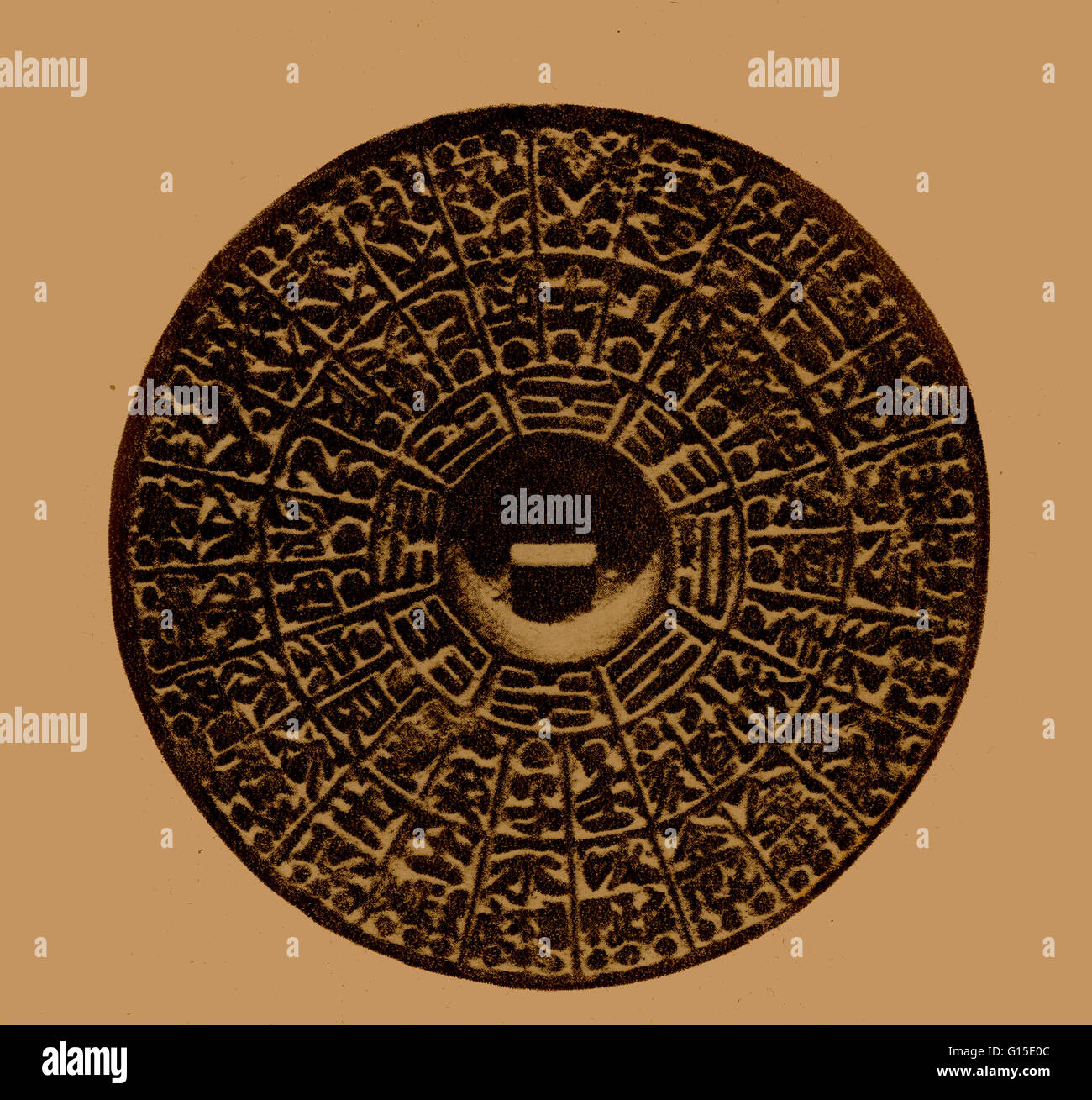 Bronze Kompass der Ming-Dynastie. Stockfoto