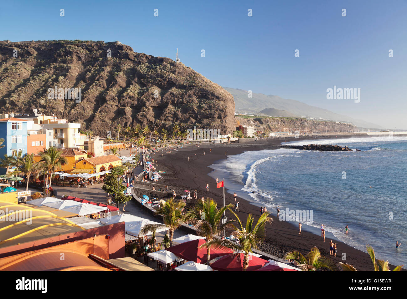 Playa del Puerto Beach, Puerto de Tazacorte, La Palma, Kanarische Inseln, Spanien, Europa Stockfoto