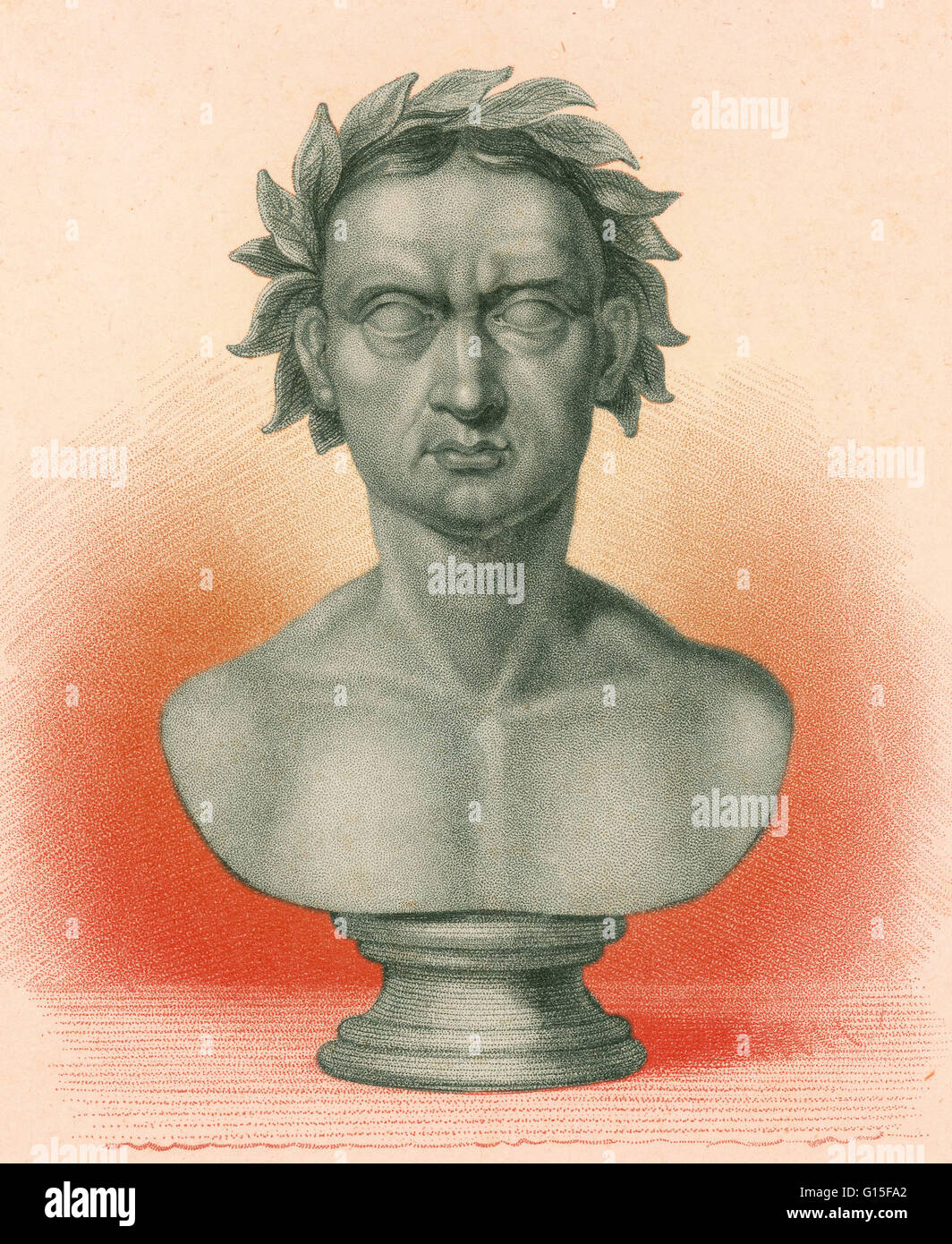 Gaius Julius Caesar (100-44 v. Chr.) war ein römischer general und Staatsmann. Er spielte eine entscheidende Rolle bei der allmählichen Transformation der römischen Republik in das römische Reich. In militärischen Kampagnen für sichere römische Herrschaft über die Provinz Gallien (heute Franken Stockfoto