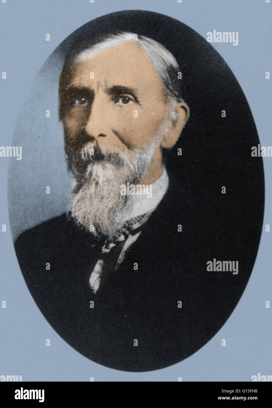 Milton Bradley (1836 – 1911), ein Pionier der amerikanischen Spiel, wurde von vielen mit der Einführung der Brettspiel-Industrie in Nordamerika mit Milton Bradley Company gutgeschrieben. Im Jahr 1860 gründete er die erste Farb-Lithographie-Shop in Springfield, Massachusetts. Schließlich, Stockfoto