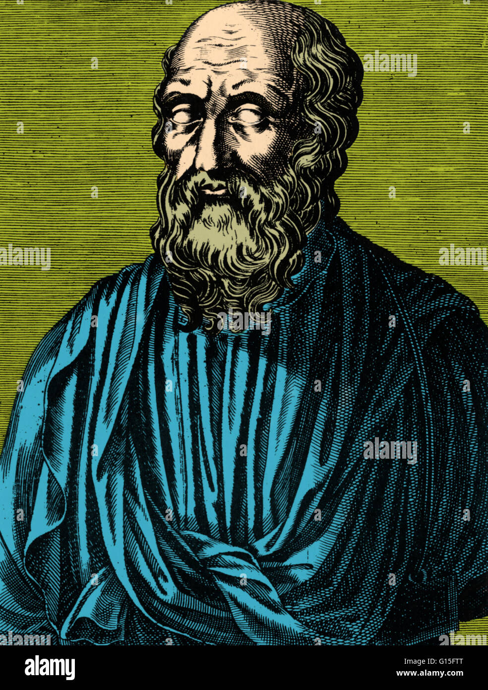 Platon (424/423-348/347 BC) war ein klassischer griechischer Philosoph, Mathematiker, Schüler des Sokrates, Verfasser der philosophischen Dialoge und Gründer der Akademie in Athen, die erste Institution der höheren Bildung in der westlichen Welt. Zusammen mit seinem mentor Stockfoto