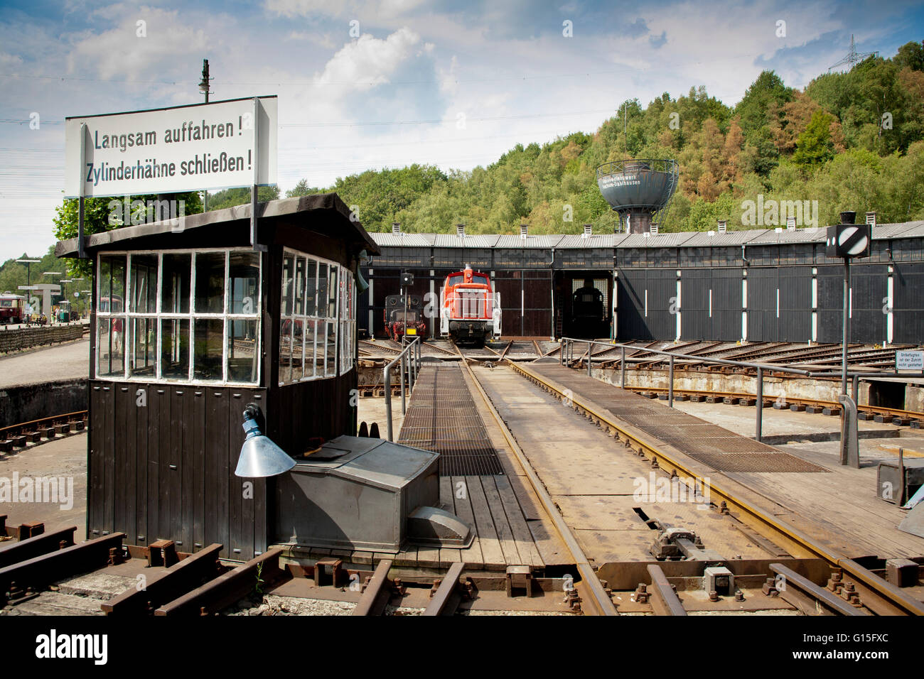 DEU, wird, Ruhr Gebiet, Bochum, Eisenbahn-Museum im Stadtteil Dahlhausen, Schuppen, Hangar. Stockfoto