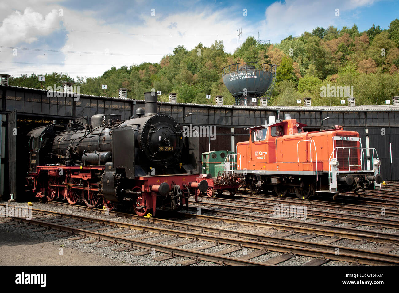 DEU, wird, Ruhr Gebiet, Bochum, Eisenbahn-Museum im Stadtteil Dahlhausen, Schuppen, Hangar. Stockfoto