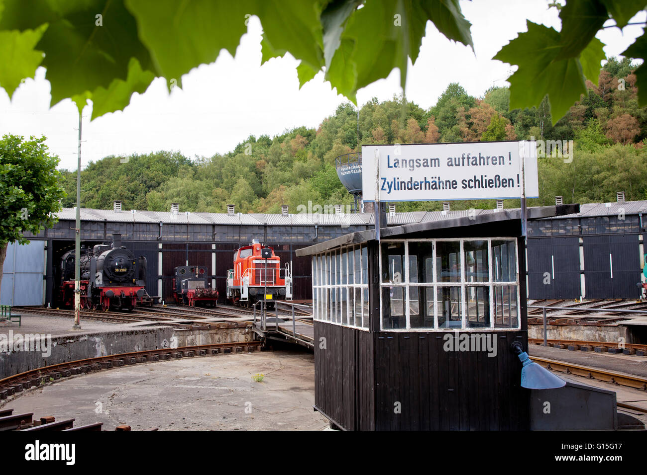 DEU, wird, Ruhr Gebiet, Bochum, Eisenbahn-Museum im Stadtteil Dahlhausen, Schuppen, Hangar. Stockfoto