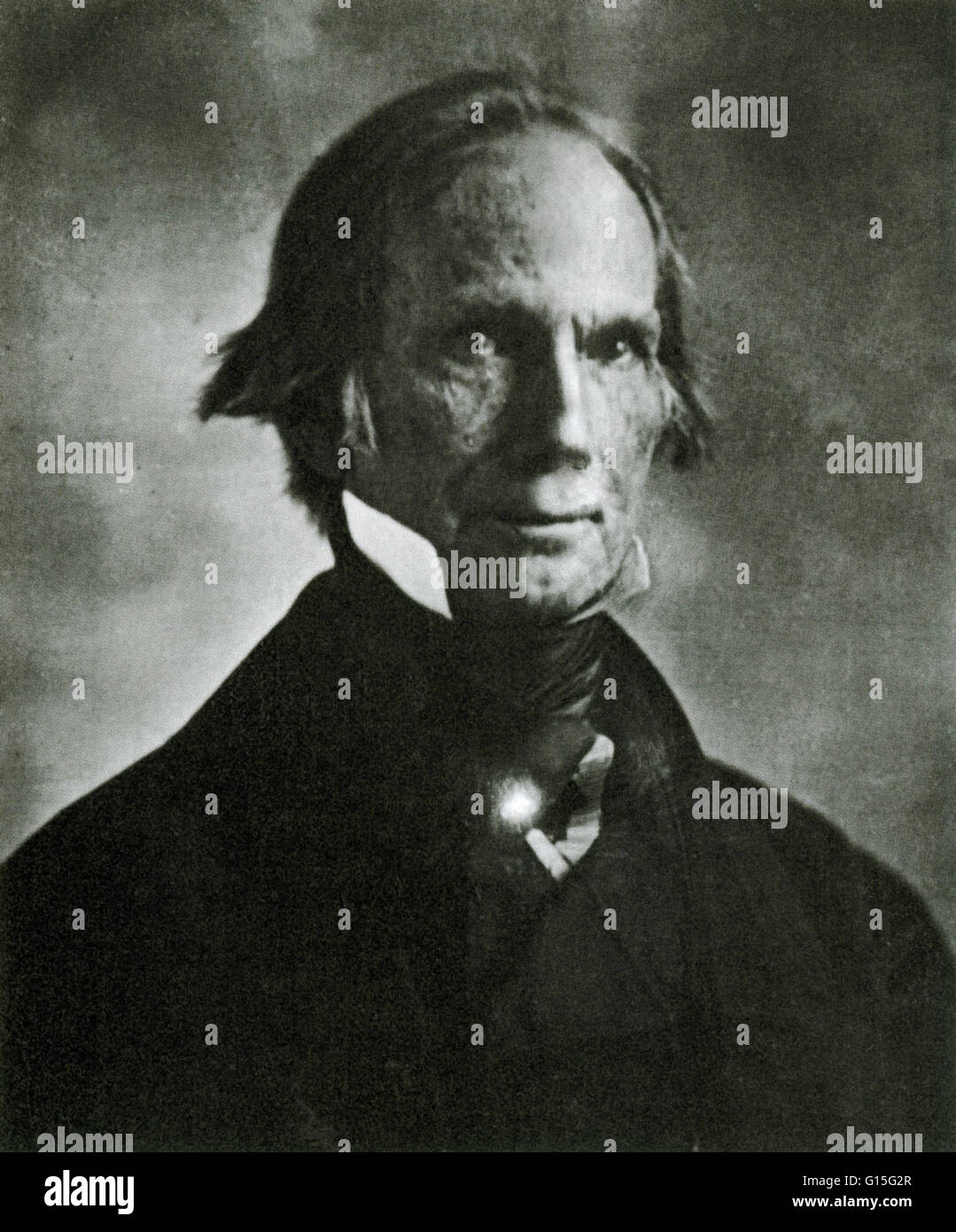 Henry Clay, Sr. (12. April 1777 - 29. Juni 1852) war ein US-amerikanischer Pflanzer, Staatsmann und Redner, Kentucky in den Senat und das Repräsentantenhaus, er als Sprecher arbeitete vertreten. Er diente auch als Secretary Of State von 1825 bis 1829 Stockfoto