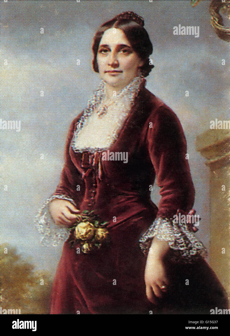 Lucy Ware Webb Hayes (28. August 1831 - 25. Juni 1889) war eine First Lady der Vereinigten Staaten und die Ehefrau von Präsident Rutherford B. Hayes. Historiker haben ihre "Lemonade Lucy" durch ihre nachhaltige Unterstützung der Abstinenzbewegung getauft, aber er war es Stockfoto