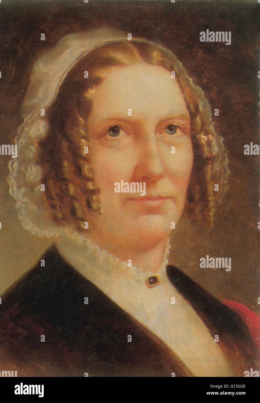 Abigail Befugnisse Fillmore (13. März 1798 - 30. März 1853), Ehefrau von Präsident Millard Fillmore, war First Lady der Vereinigten Staaten von 1850 bis 1853. Im Jahre 1819 nahm sie einen Lehrauftrag an der neuen Akademie in New Hope, wo ihre älteste Schülerin Millard Füllung war Stockfoto