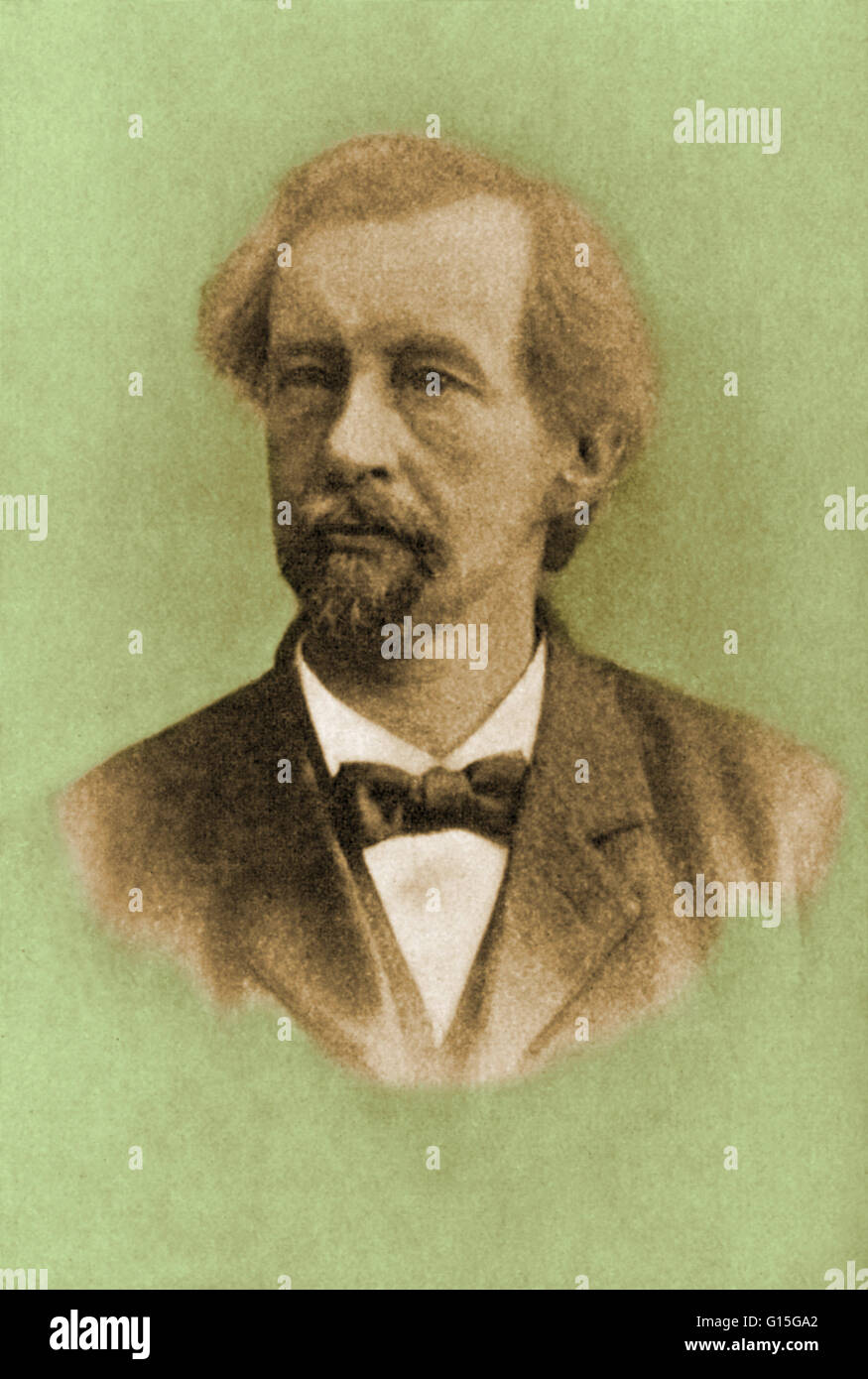 Hugo Marie de Vries (1848 – 1935) war ein niederländischer Botaniker und eines der ersten Genetiker. Im Jahre 1886 entdeckte er neue Formen der Nachtkerze (Oenothera Lamarckiana) wächst wild auf einer Wiese. Dabei Samen aus diesen, fand er, dass sie viele produziert neue Stockfoto