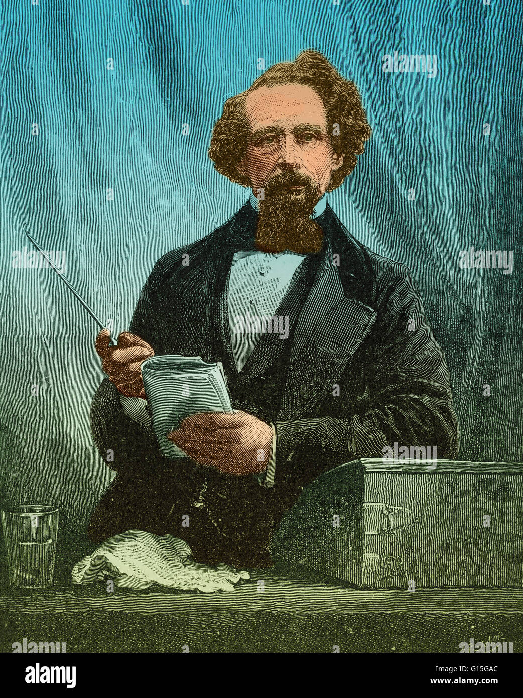 Charles John Huffam Dickens (7. Februar 1812 - 9. Juni 1870) war ein englischer Schriftsteller und Gesellschaftskritiker. Er schuf einige der denkwürdigsten fiktive Charaktere der Welt und gilt als der größte Schriftsteller der viktorianischen Zeit. Während Hallo Stockfoto