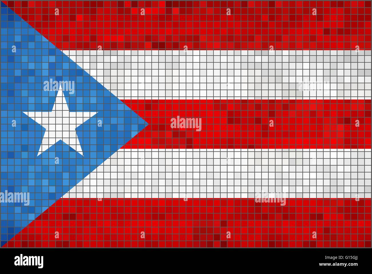Halskette puerto rico flagge silber | Flaggen Welt