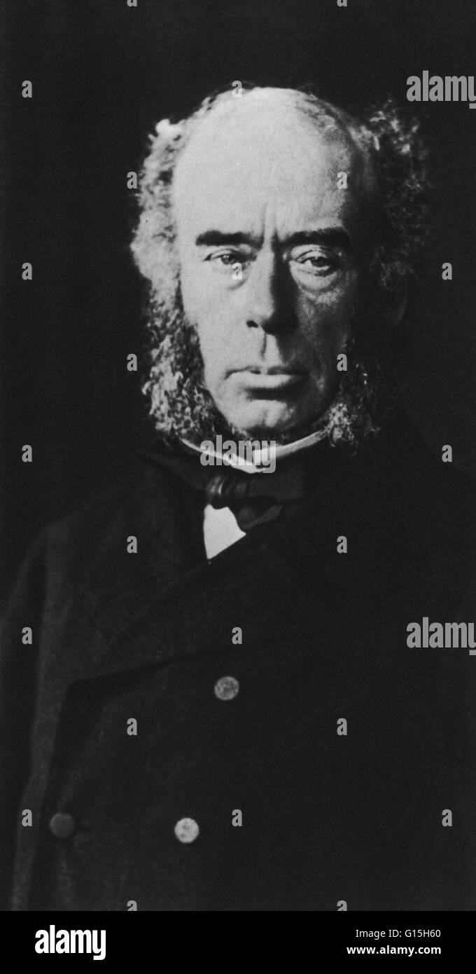 Joseph Whitworth, war 1. Baronet (1803-1887), englischer Ingenieur, Unternehmer, Erfinder und Philanthrop. Im Jahre 1841 entwickelte er das British Standard Whitworth-System, das einen anerkannten Standard für Gewinde erstellt. Whitworth schuf auch die Polyesterband Stockfoto
