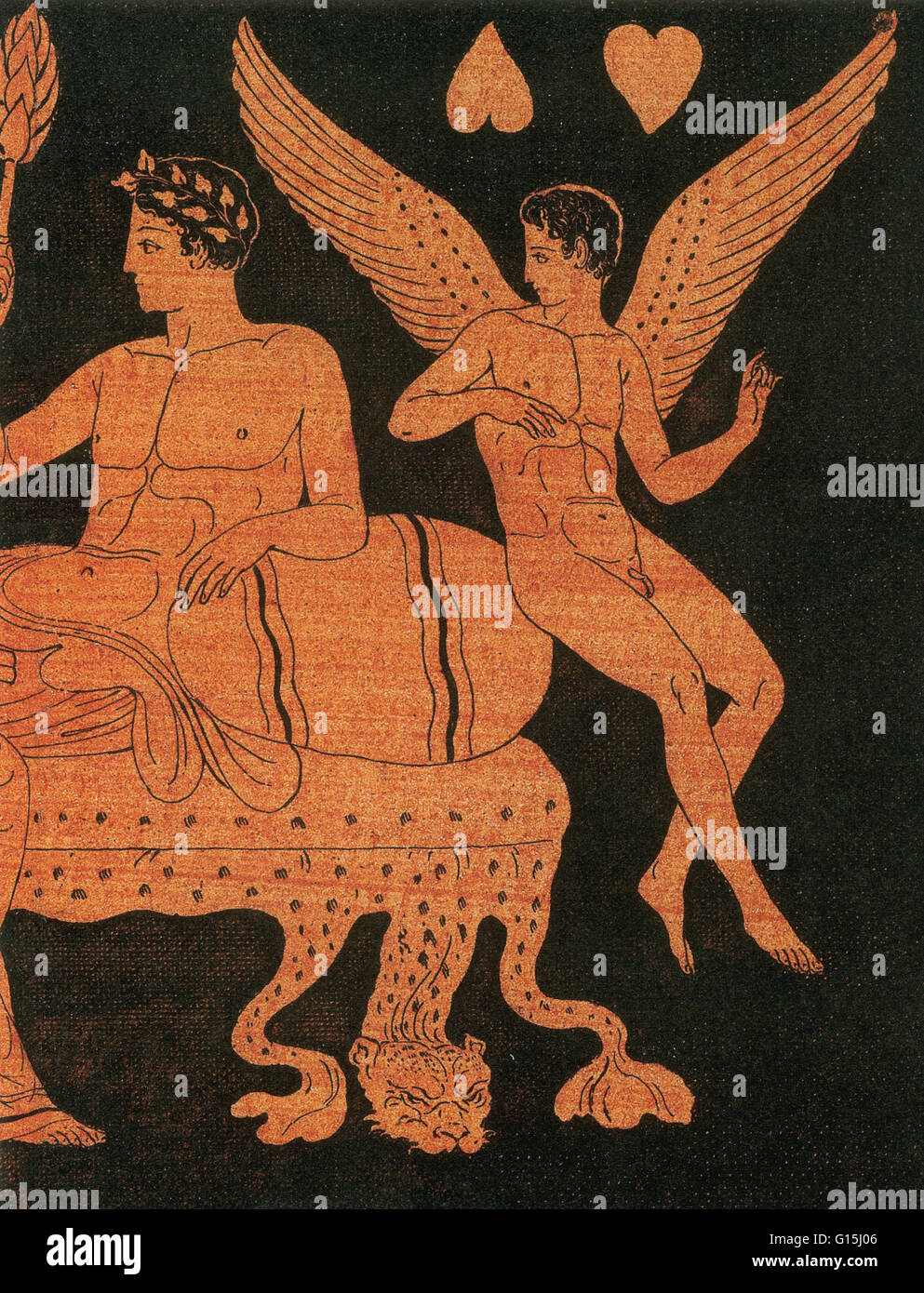Eros, der griechische Gott der Liebe. Stockfoto